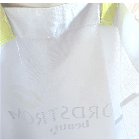 Nordstrom Beauty Large White Canvas Tote Bag - Picture 7 of 7